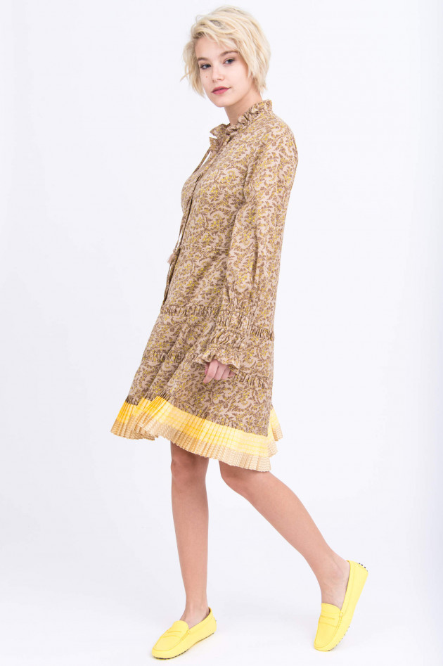 Steffen Schraut Florales Kleid in Beige gemustert