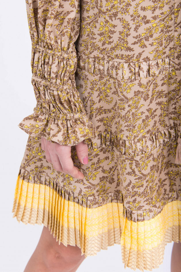 Steffen Schraut Florales Kleid in Beige gemustert