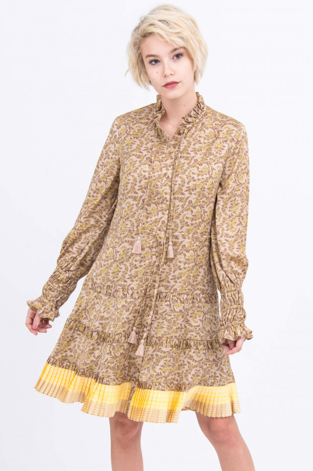 Steffen Schraut Florales Kleid in Beige gemustert