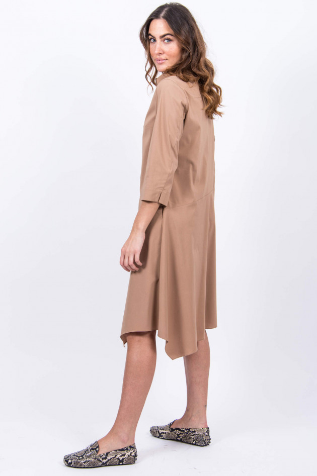 Steffen Schraut Blusenkleid mit Schmucksteinbesatz in Camel