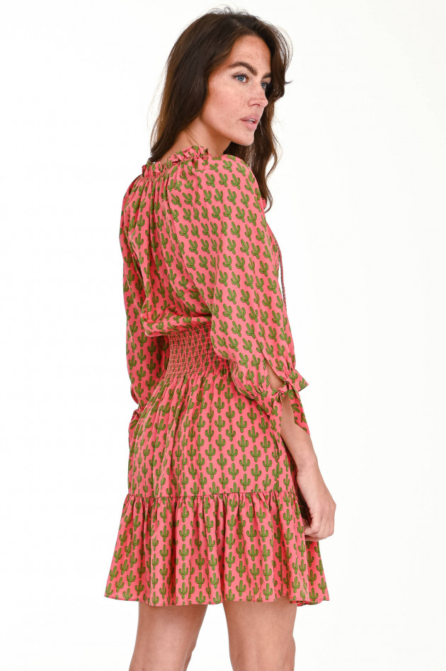 Steffen Schraut Kleid mit Kakteen-Print in Koralle