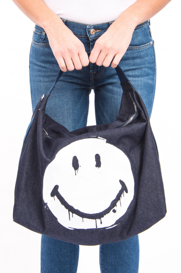 Steffen Schraut Jeans Tasche mit Smiley in Dunkelblau