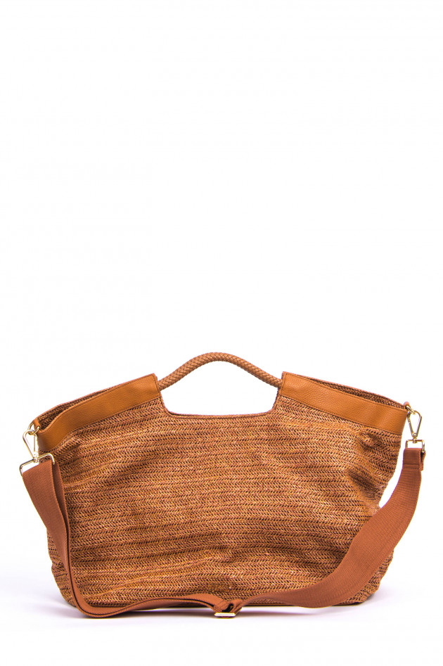 Steffen Schraut Shopper aus Bast in Cognac