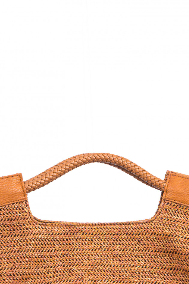 Steffen Schraut Shopper aus Bast in Cognac