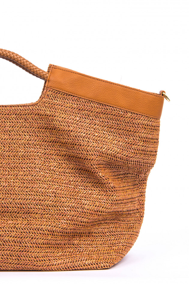 Steffen Schraut Shopper aus Bast in Cognac