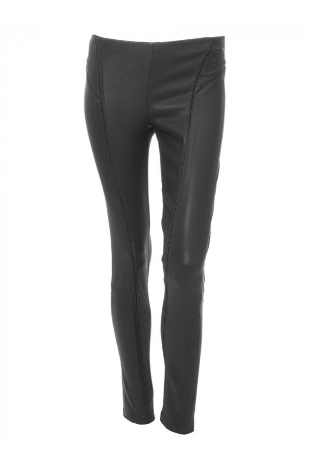 Steffen Schraut Lederleggins Grau