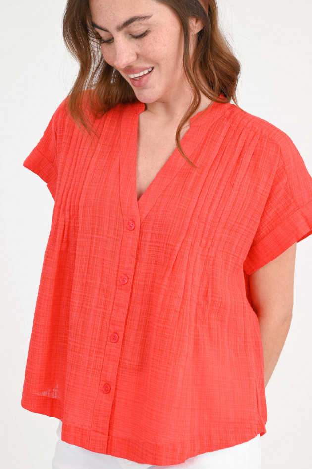 Stella Forest Bluse mit dekorativer Faltenlegung in Rouge