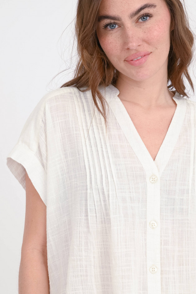 Stella Forest  Bluse mit dekorativer Faltenlegung in Natur