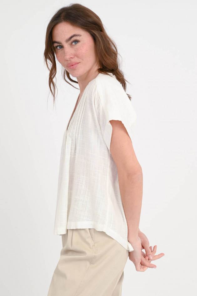 Stella Forest  Bluse mit dekorativer Faltenlegung in Natur