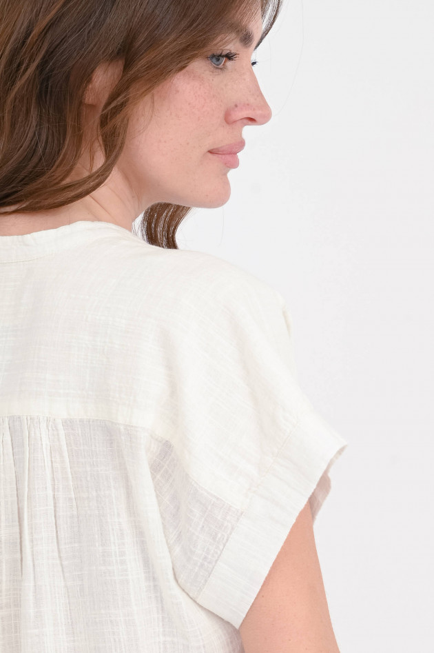 Stella Forest  Bluse mit dekorativer Faltenlegung in Natur
