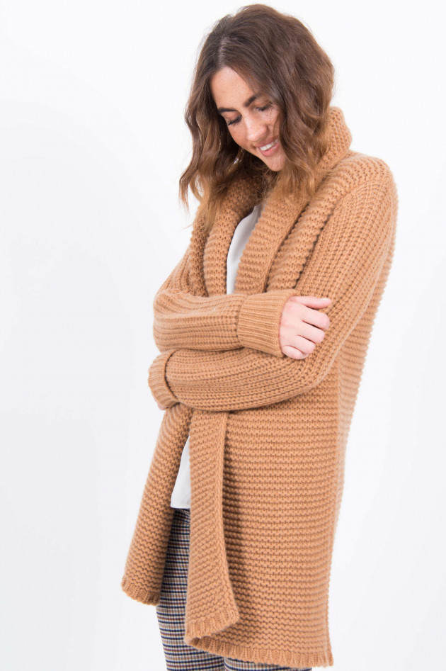 Stephan Boya Cashmere-Strickweste PEARL in Camel