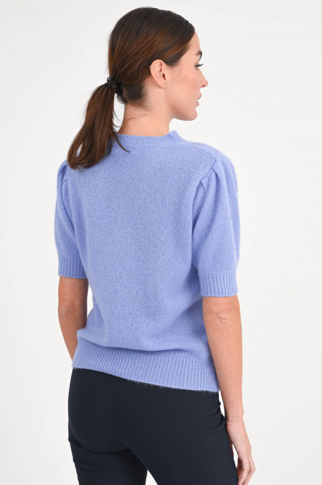Stephan Boya Kurzarm-Cashmere-Pullover CHARLI in Fliederblau