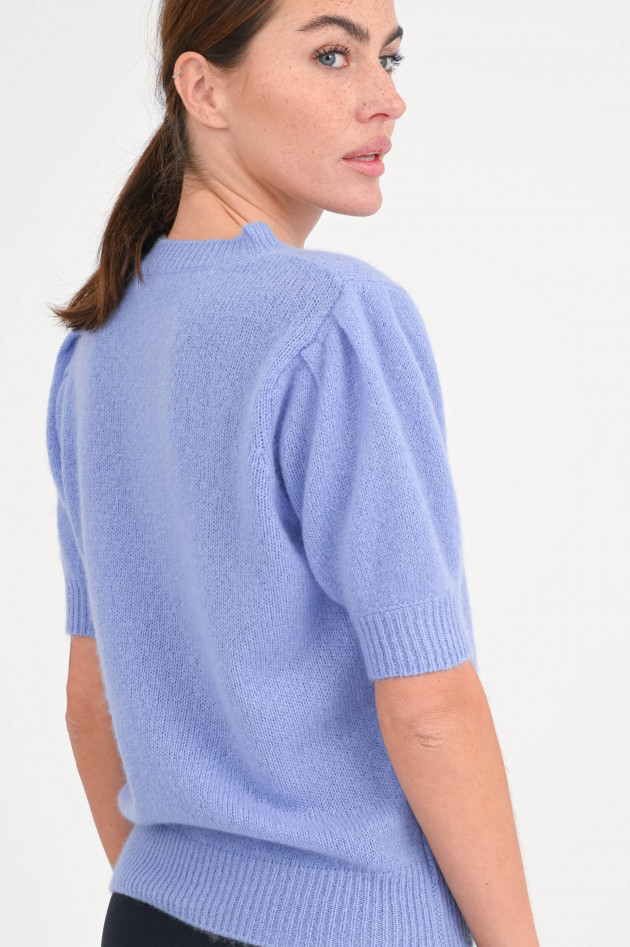 Stephan Boya Kurzarm-Cashmere-Pullover CHARLI in Fliederblau