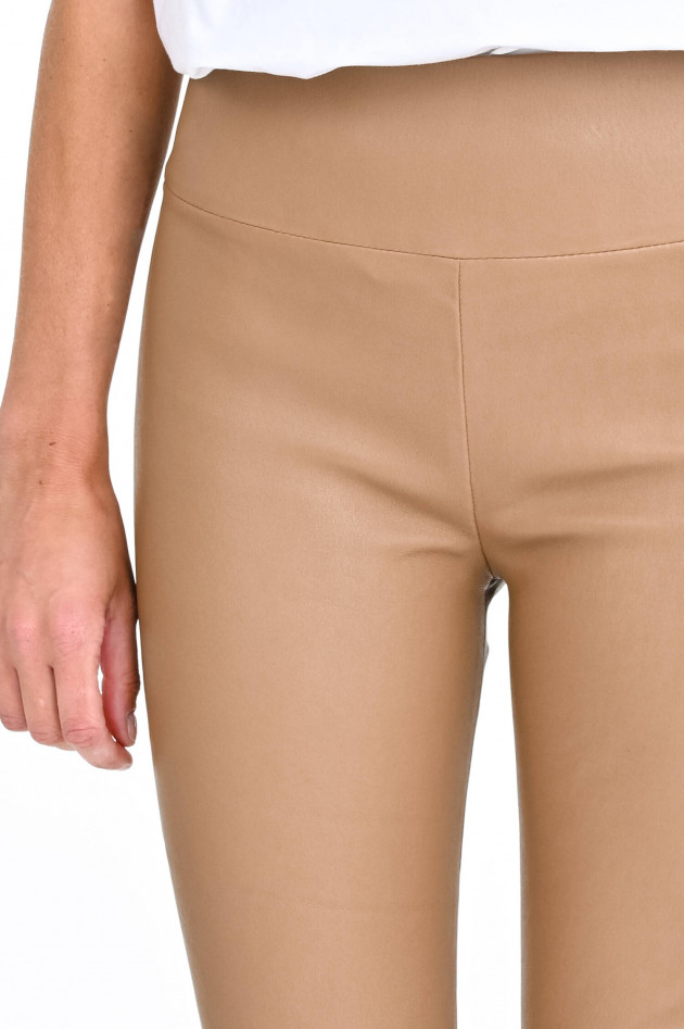 Steven-K Lederhose mit Teilungsnaht in Nougat