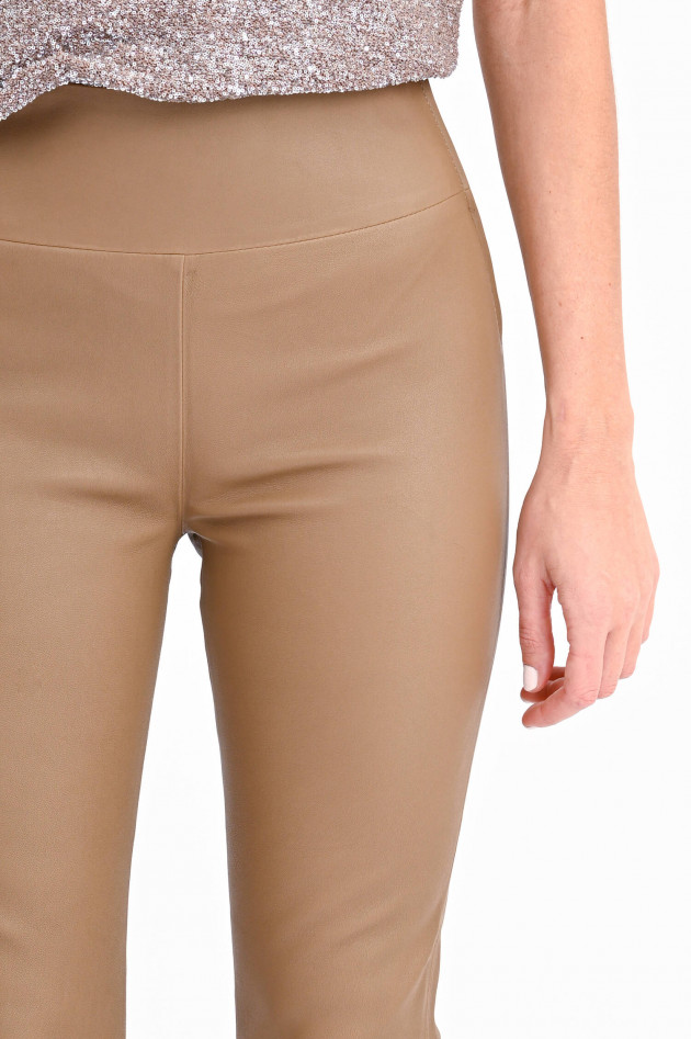 Steven-K Fared Lederhose aus Nappaleder in Camel