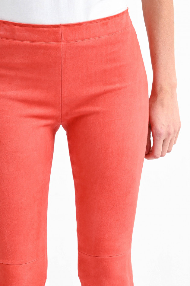 Stouls Lederhose TWENTY-VELOURS in Korallrot