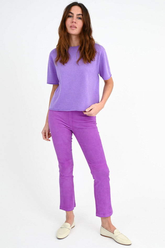 Stouls Lederhose TWENTY VELOURS in Violett