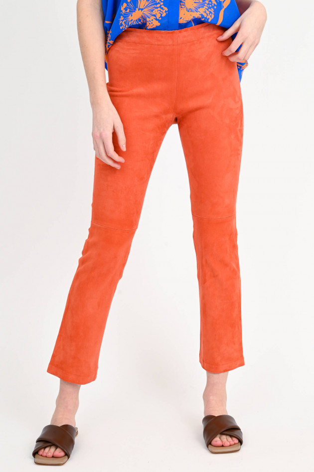 Stouls Lederhose TWENTY VELOURS in Peach