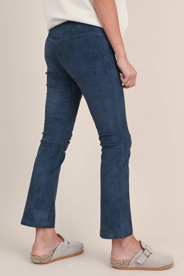 Stouls Velourslederhose JP-TWENTY in Dunkelblau