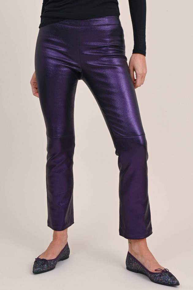 Stouls Glitzer Lederhose JP-TWENTY in Lila