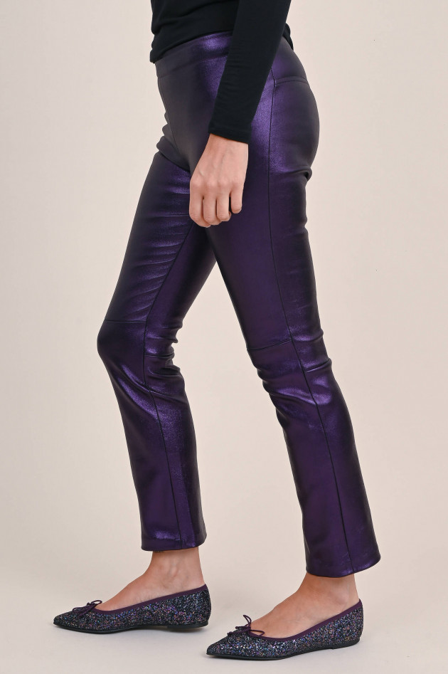 Stouls Glitzer Lederhose JP-TWENTY in Lila