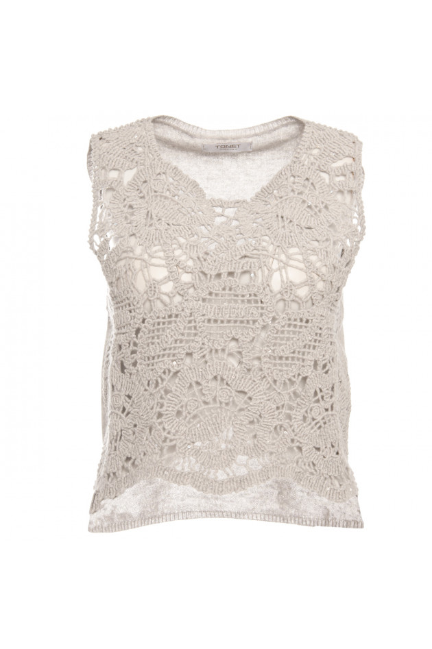 Tonet Strickweste in Silber