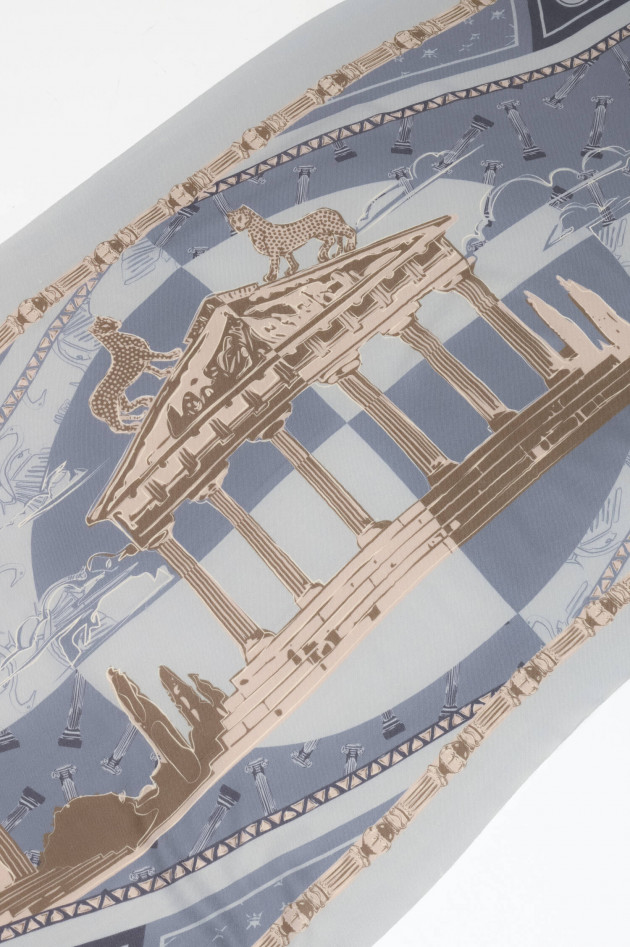Studio By Codello Woll-Schal in Hellblau/Navy/Beige