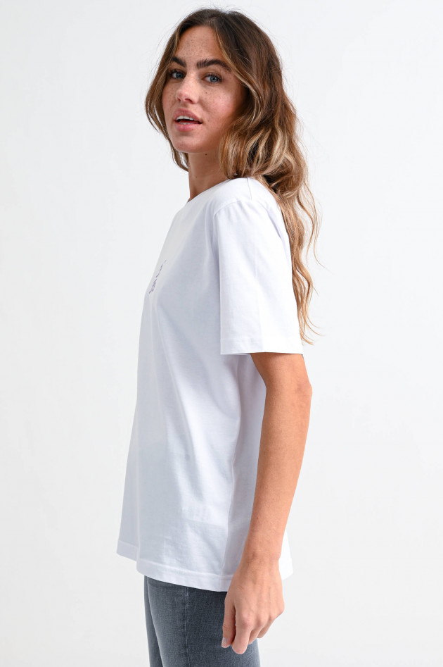 Studio JFK Oversized Shirt BUSSI BUSSI in Weiß/Flieder