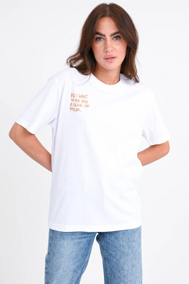 Studio JFK Shirt mit Print ALL I WANT IS YOU in Weiß