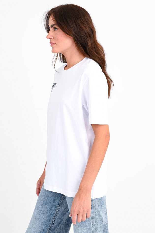 Studio JFK T-Shirt mit Print BAD VIBES in Weiß