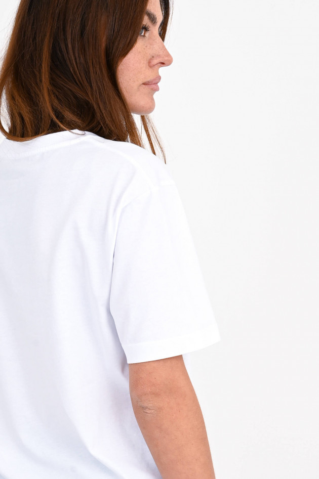 Studio JFK T-Shirt mit Herz-Print in Weiß