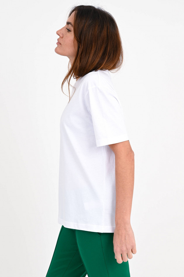 Studio JFK T-Shirt mit Weihanchtsbaum-Print in Weiß