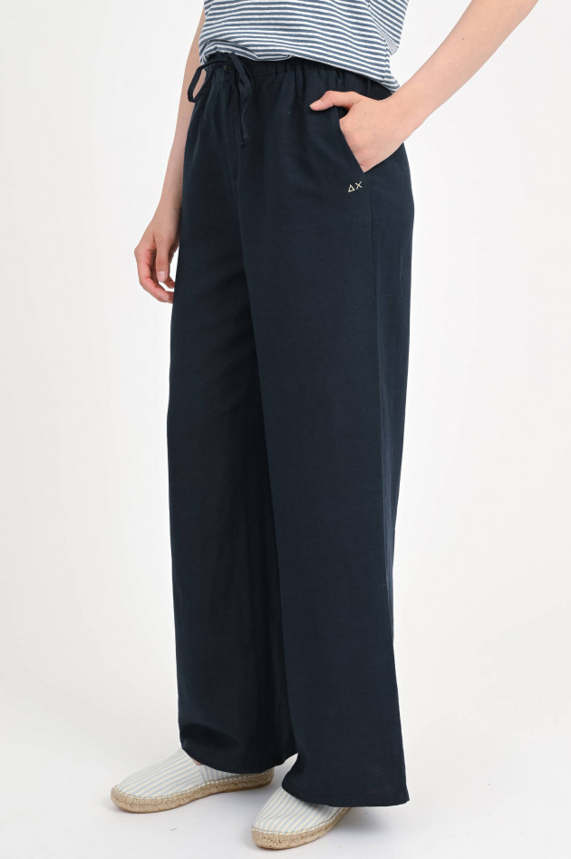 Sun68  Hose aus Leinen-Mix in Navy