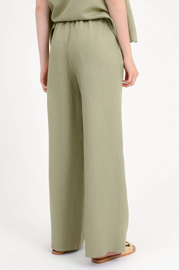 Sun68  Hose aus Leinen-Mix in Verde Silvia