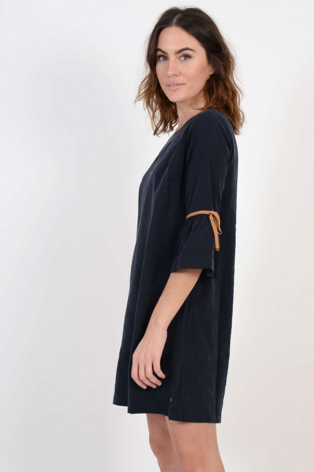 Sun68  Kleid mit Trompetenarm in Navy