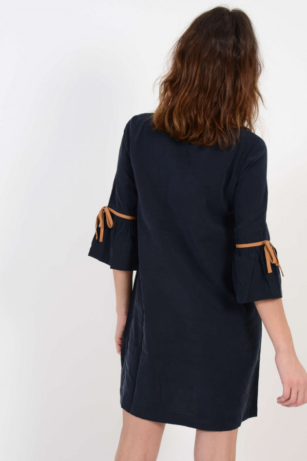 Sun68  Kleid mit Trompetenarm in Navy