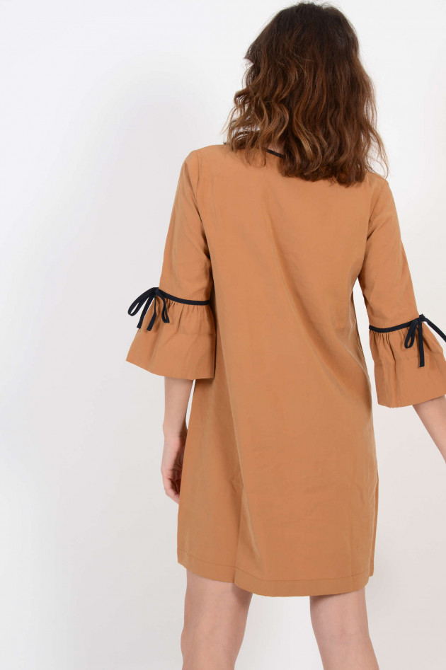 Sun68  Kleid mit Trompetenarm in Camel