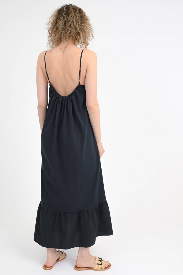Sun68  Maxi-Kleid mit Volantsaum in Navy