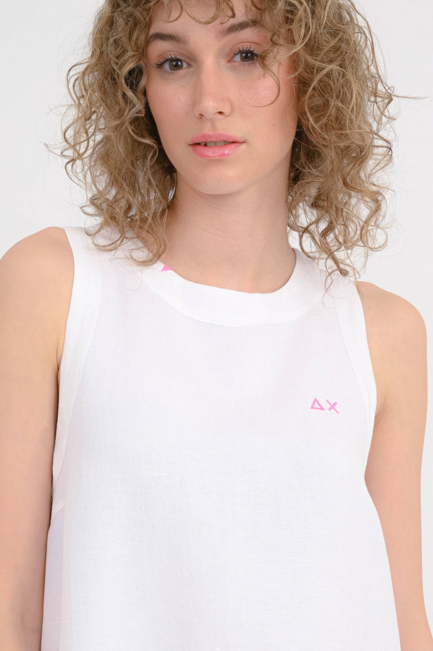 Sun68  Kleid in A-Linien-Form in Bianco
