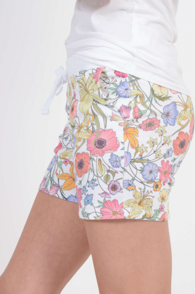 Sun68  Short Floral in Weiß