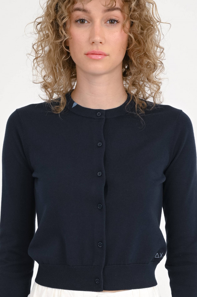 Sun68  Cropped Cardigan in Navy