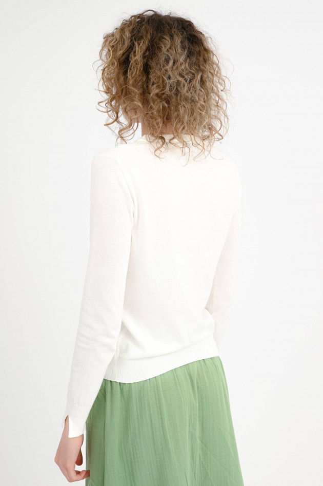 Sun68  Feinstrick Pullover aus Baumwolle in Bianco