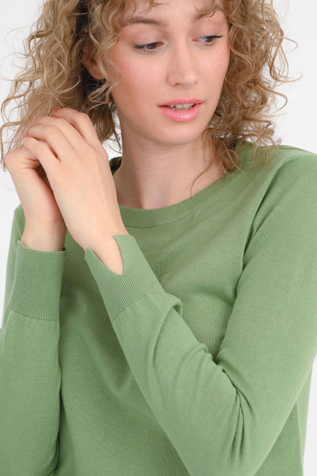 Sun68  Feinstrick Pullover aus Baumwolle in Verde Salvia