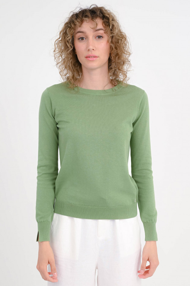 Sun68  Feinstrick Pullover aus Baumwolle in Verde Salvia