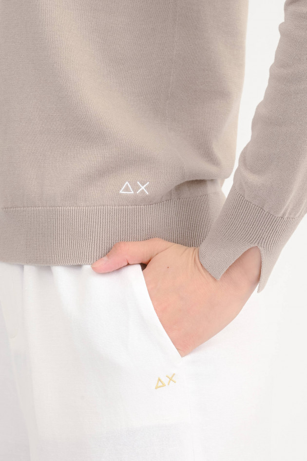Sun68  Pullover mit V-Ausschnitt in Stone