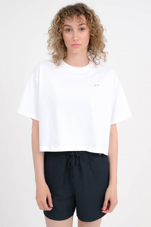Sun68  Boxy T-Shirt in Weiß