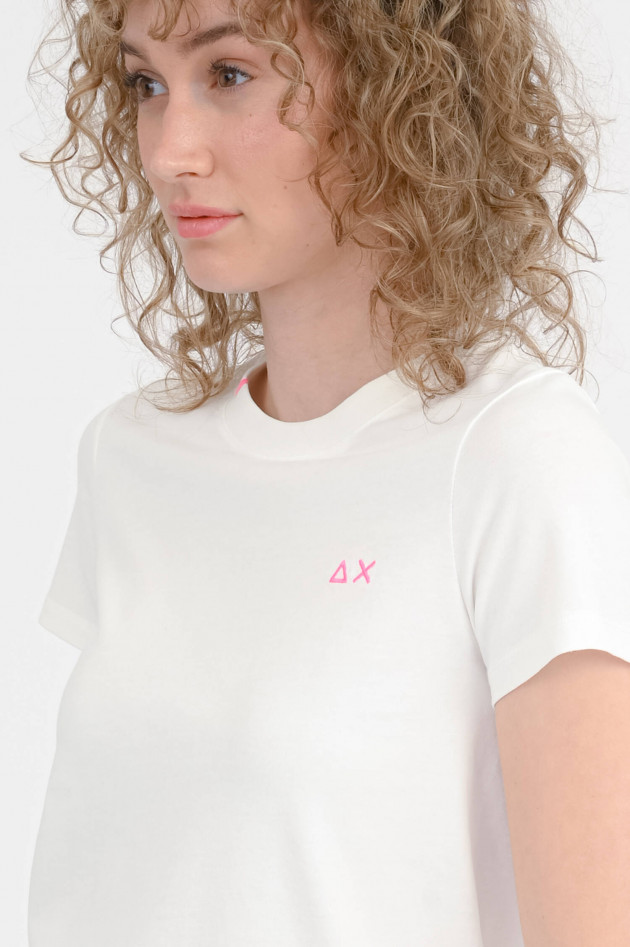 Sun68  Shirt mit Logo-Detail in Bianco Panna