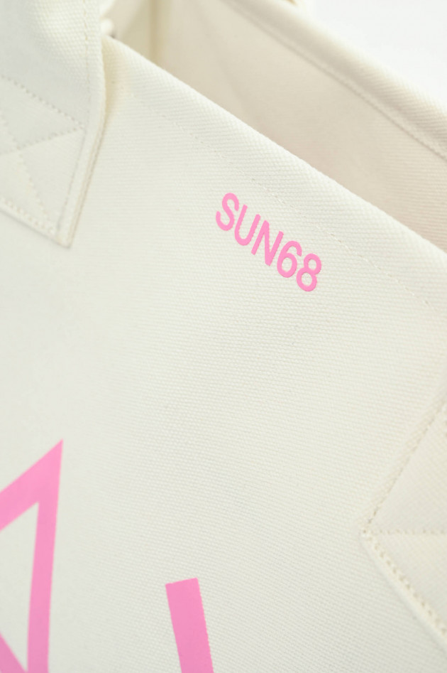 Sun68  Large Canvas Tote in Weiß