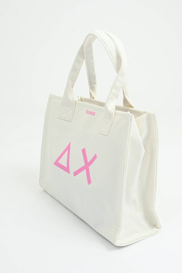 Sun68  Large Canvas Tote in Weiß