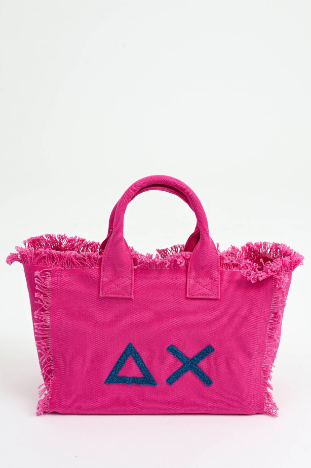 Sun68  Medium Canvas Tote mit Fransen in Pink